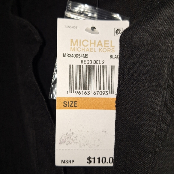 Michael Kors Black Long Sleeve Blouse In A Size Small. NWT. Witchy,Dark Academia - Picture 2 of 8